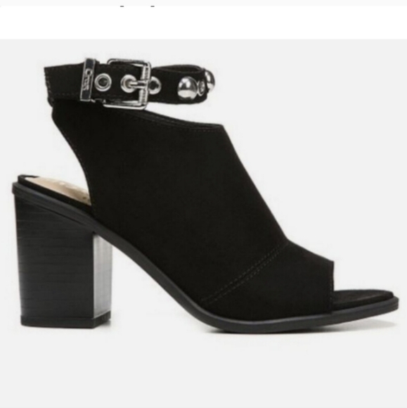 Circus Sam Edelman Black Studded Kiki Faux Suede Block Heels Women's Size 8.5 - Picture 10 of 10